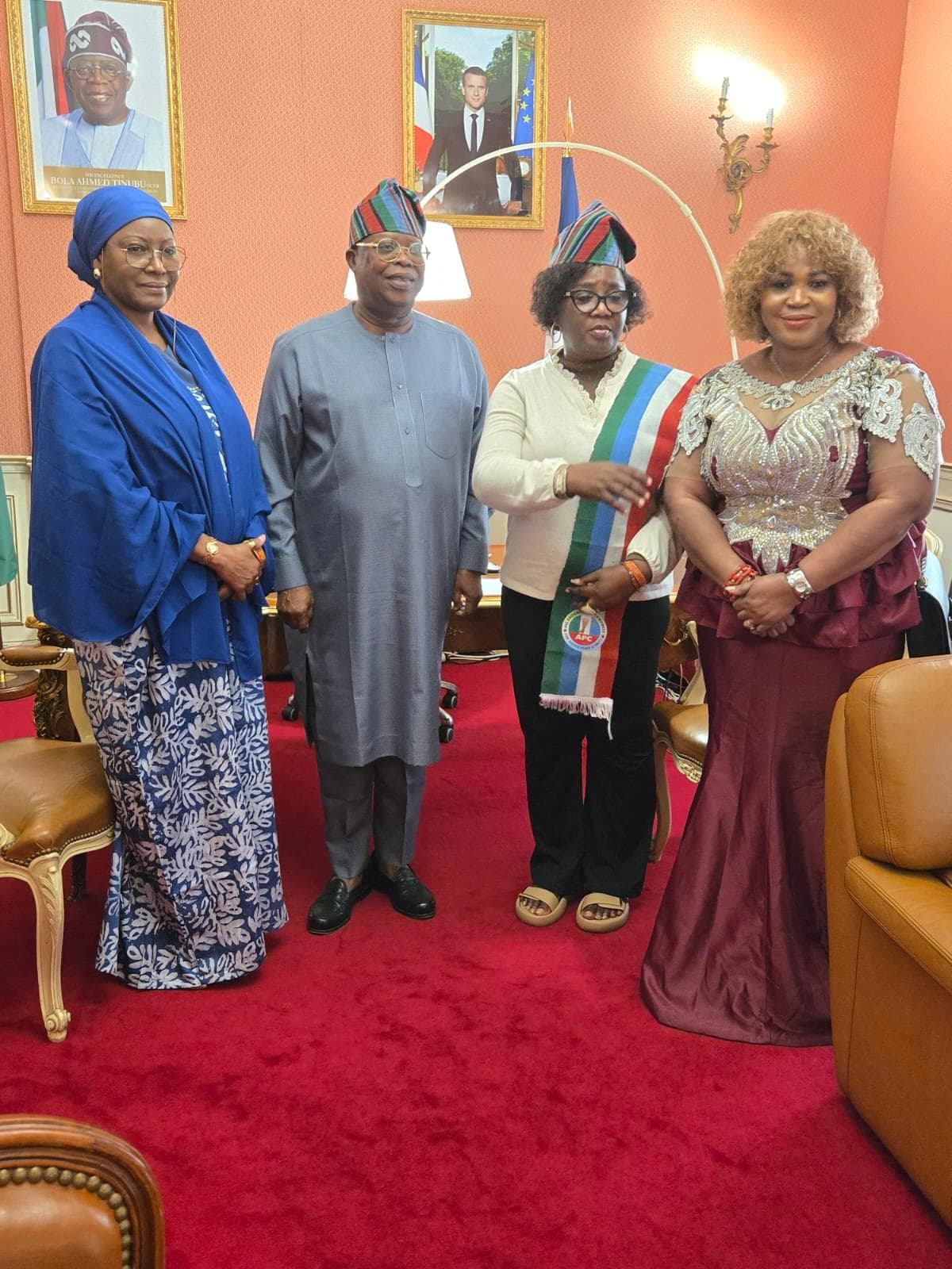 TTB France Delegation Presents Torch to Nigerian Ambassador