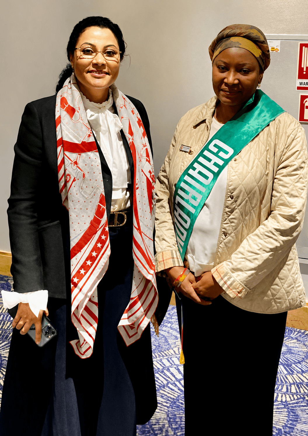 Dr. Doris Uzoka Anite, Nigeria Minister of Trade Industry and Investment and Hajiyah Aminat Suzuki,
